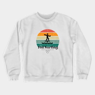 Retro Foil Surfing Design Crewneck Sweatshirt